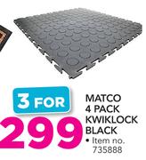 Matco 4 pack Kwiklock Black-For 3