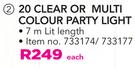 Solar 20 Clear Or Multi Colour Party Light-Each