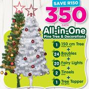All-In-One Pine Tree & Decorations-Each