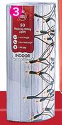 100 Static Flashing White String Lights