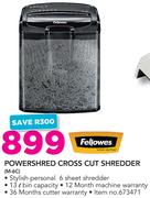 Fellowes Powershred Cross Cut Shredder M-6C