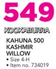 Kookaburra Kahuna 500 Kashmir Willow Size 4-H