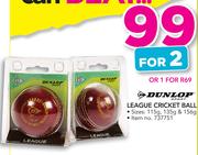 Dunlop League Cricket Ball-For 2