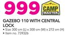 Camp Master Gazebo 110 With Central Lock300x300x272Cm