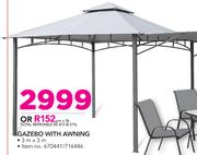 Out&About Gazebo With Awning 3x3m