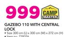 Camp Master Gazebo 110 With Central Lock300x300x272Cm