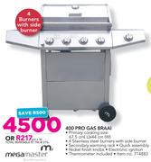 Megamaster 400 Pro Gas Braai