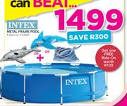 Intex Metal Frame Pool+ Free Ride On