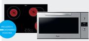 Whirlpool 77cm Ceran Hob + Whirlpool 90cm Stainless Steel Eye Level Oven AKG612/IX