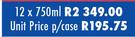 SKYY Vodka Range-12 x 750ml