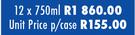 Richelieu Brandy-12 x 750ml