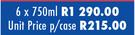 Royal Flush Gin Range-6 x 750ml