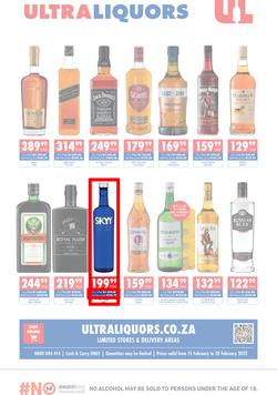 Ultra Liquors : Specials (15 February - 28 February 2022), page 1