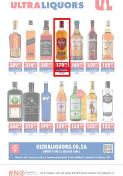 Ultra Liquors : Specials (15 February - 28 February 2022), page 1