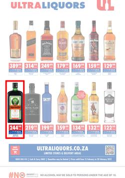 Ultra Liquors : Specials (15 February - 28 February 2022), page 1