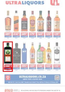 Ultra Liquors : Specials (15 February - 28 February 2022), page 1