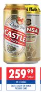 Castle Lager Or Hansa Pilsener Cans-24 x 500ml