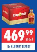 Klipdrift Brandy-12 x 200ml