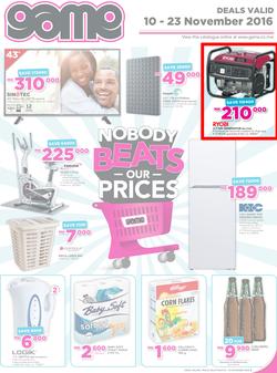 Game Malawi : Nobody Beats Our Prices (10 Nov - 23 Nov 2016), page 1
