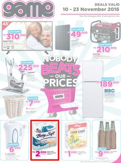 Game Malawi : Nobody Beats Our Prices (10 Nov - 23 Nov 2016), page 1