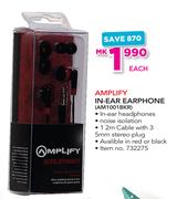 Amplify In-Ear Earphone AM1001BKR-Each