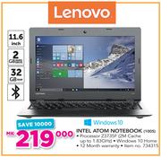 Lenovo Intel Atom Notebook 100S
