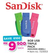 SanDisk 8GB USB Triple Pack SDCZ50C-008G