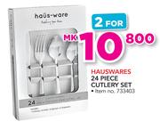 Hauswares 24 Piece Cutlery Set-For 2