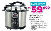 Logik 6Ltr Pressure Cooker RSH-012476-11