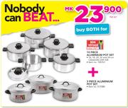 Bon Voyage 10 Piece Aluminium Pot Set + 3 Piece Aluminium Pot Set