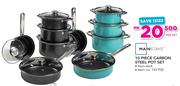 Mainstays 10 Piece Carbon Steel Pot Set-Per Set