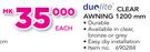 Duolite Clear Awning 1200mm