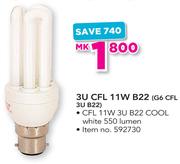 Eurolux 3U CFL 11W B22 G6 CFL 3U B22