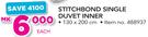 Stitchbond Single Duvet Inner-Each