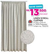 Always Home Linen Scroll Curtain-Per Drop