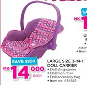 My Sweet Love Large Size 3-In-1 Doll Carrier