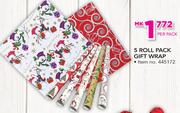 Santa's Trading 5 Roll Pack Gift Wrap-Per Pack
