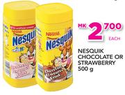 Nesquik Chocolate Or Strawberry-500g Each