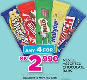 Nestle Assorted Chocolate Bars-Any 4