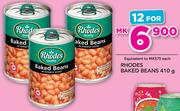 Rhodes Baked Beans-12x410g