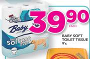 Baby Soft Toilet Tissue 9's-Each