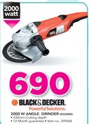 Black & Decker 2000W Angle Grinder KG2000