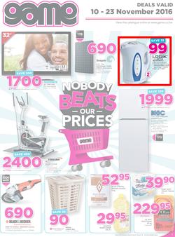 Game Botswana : Gabarone (10 Nov - 23 Nov 2016, page 1