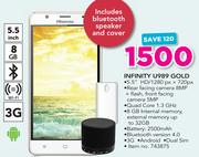 Hisense Infinity U989 Gold With Bluetooth Speaker and Cover