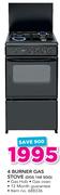 Defy 4 Burner Gas Stove DGS168SGG