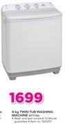 Defy 8Kg Twin Tub Washing Machine-DTT166