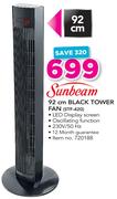 Sunbeam 92cm Black Tower Fan STF-420