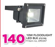 Eurolux 10W Floodlight LED BLK FS198
