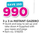 Camp Master 3 x 3m Instant Gazebo
