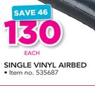 Out And About Single Vinyl Airbed-Each